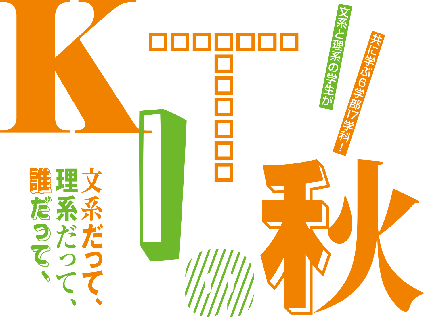 文系と理系の学生が共に学ぶ6学部17学科! 文系だって、理系だって、誰だって、KIT秋の